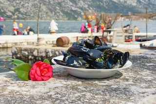 A guild during a festival in the old town of Kotor in the inner