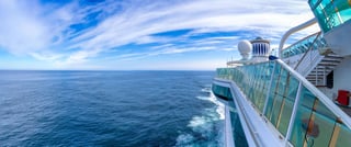 Deck view of luxury cruise ship Deck view of luxury cruise ship