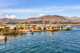 panoramic view of Lake Titicaca, Bolivia