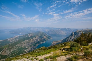 View from Mount Lovcen to the bay