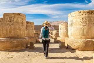 Medinet Habu temple in Luxor Valley of King Egypt