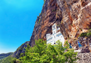 view on Ostrog ortodox Monastery