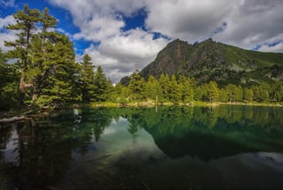 Amazing view of Hridsko lake in Prokletije national park, Montenegro