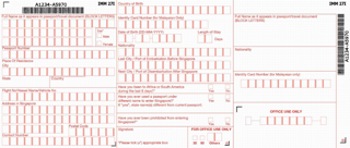 Singapore Arrival Card