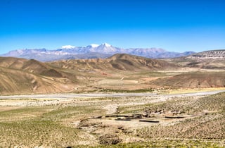 Small town in the valley near Tupiza, Bolivia