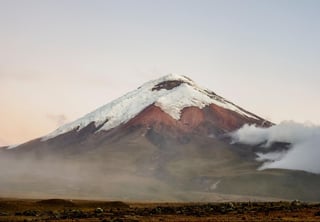 Cotopaxi Volcano at dusk, Cotopaxi National Park, Cotopaxi Province, Ecuador
