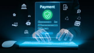 online payment transaction showcasing secure