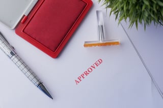 stamping document with approving mark