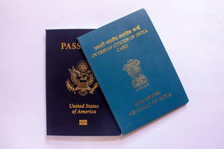 View of Overseas Citizen of India card issued to non-resident Indians