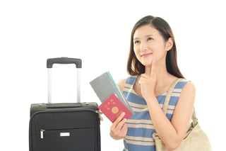 Woman enjoying her trip
