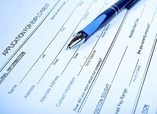 Application For Employment Toned In Blue