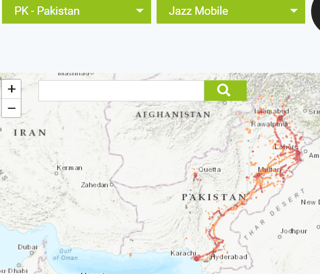 Network Coverage of Jazz in Pakistan