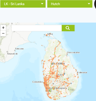 Coverage of Hutch Sri Lanka
