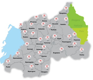 Network Coverage Map of KT Rwanda