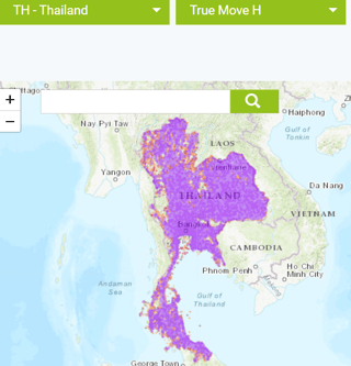Truemove H Coverage in Thailand