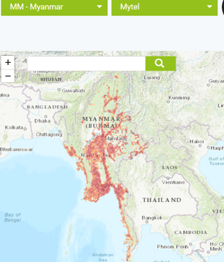 Mobile Coverage with Mytel Myanmar