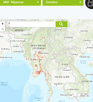 >Mobile Coverage with Ooredoo Myanmar