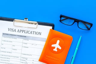 Fill Visa Application Form Empty Blank Near Passport