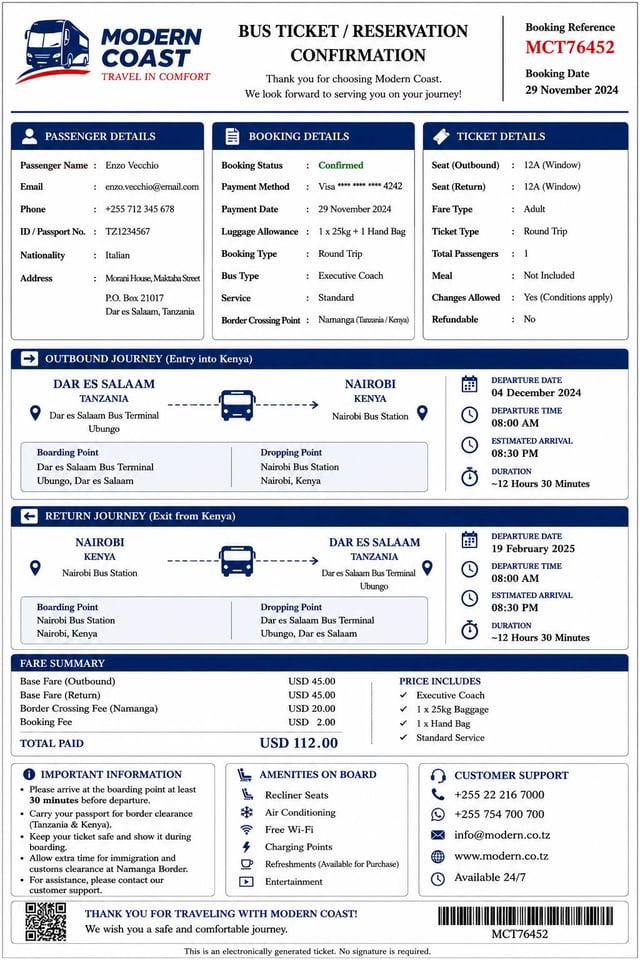 Bus Ticket Reservation