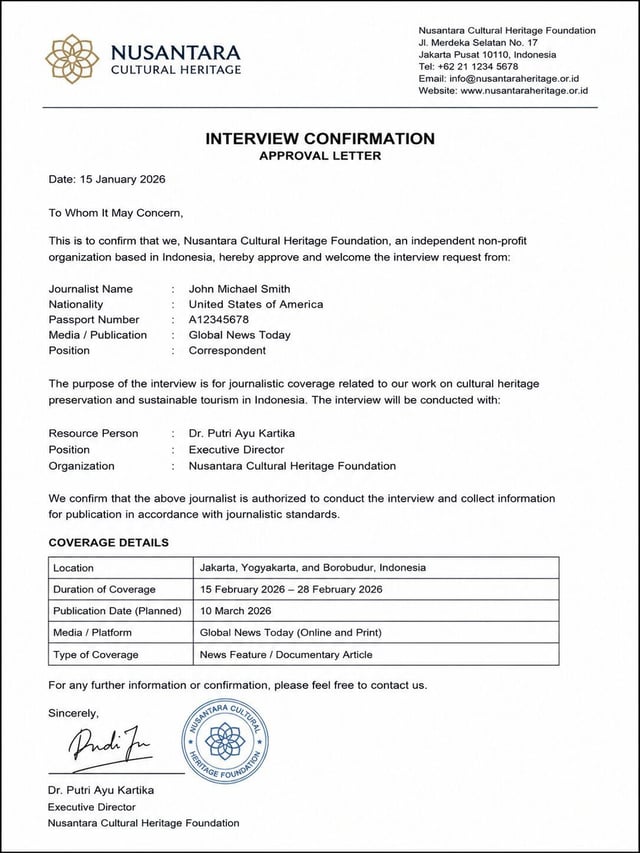 Interview Confirmation Letter