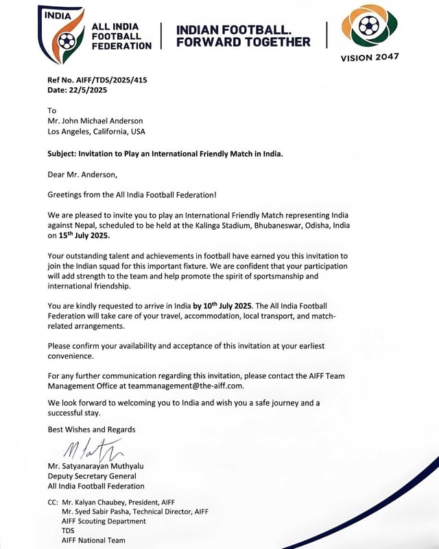 Invitation Letter From Sports Federation