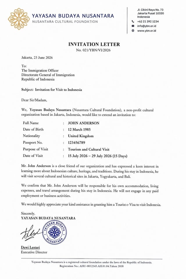 Invitation Letter