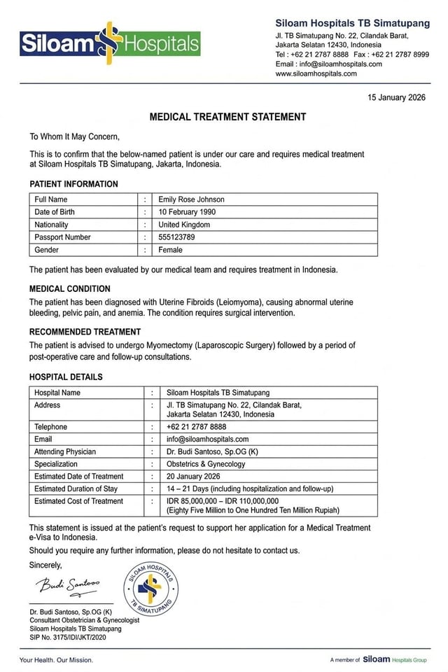 Medical Treatment Statement