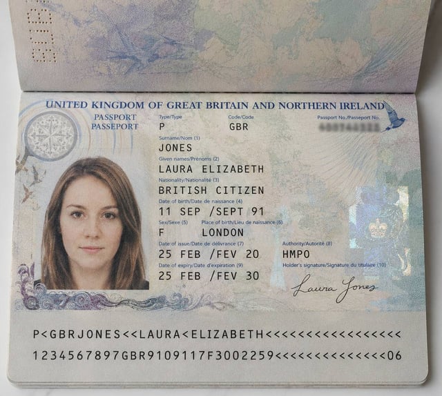 Passport Biopage Scan