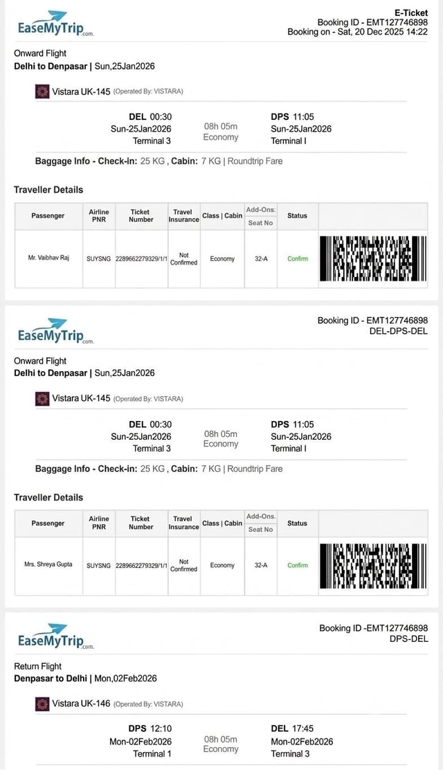 Round Trip Ticket