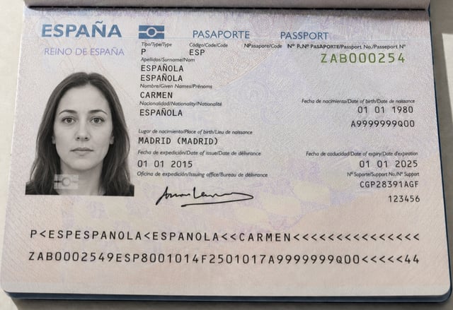 Sample Of Passport Biopage Scan