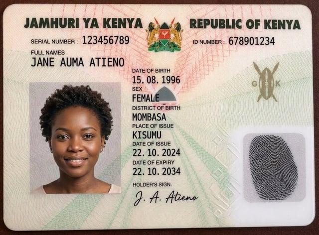 Identity Card of Host for Kenya Seaman eTA (Fishing Vessel) Application
