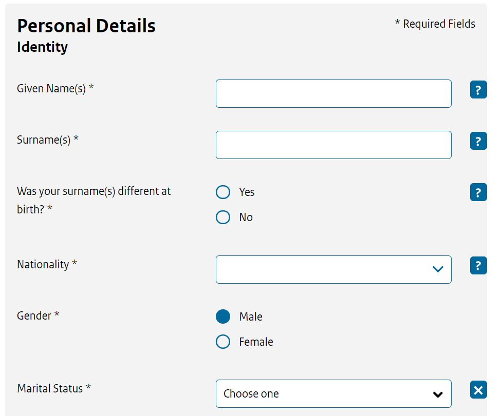 Personal Details