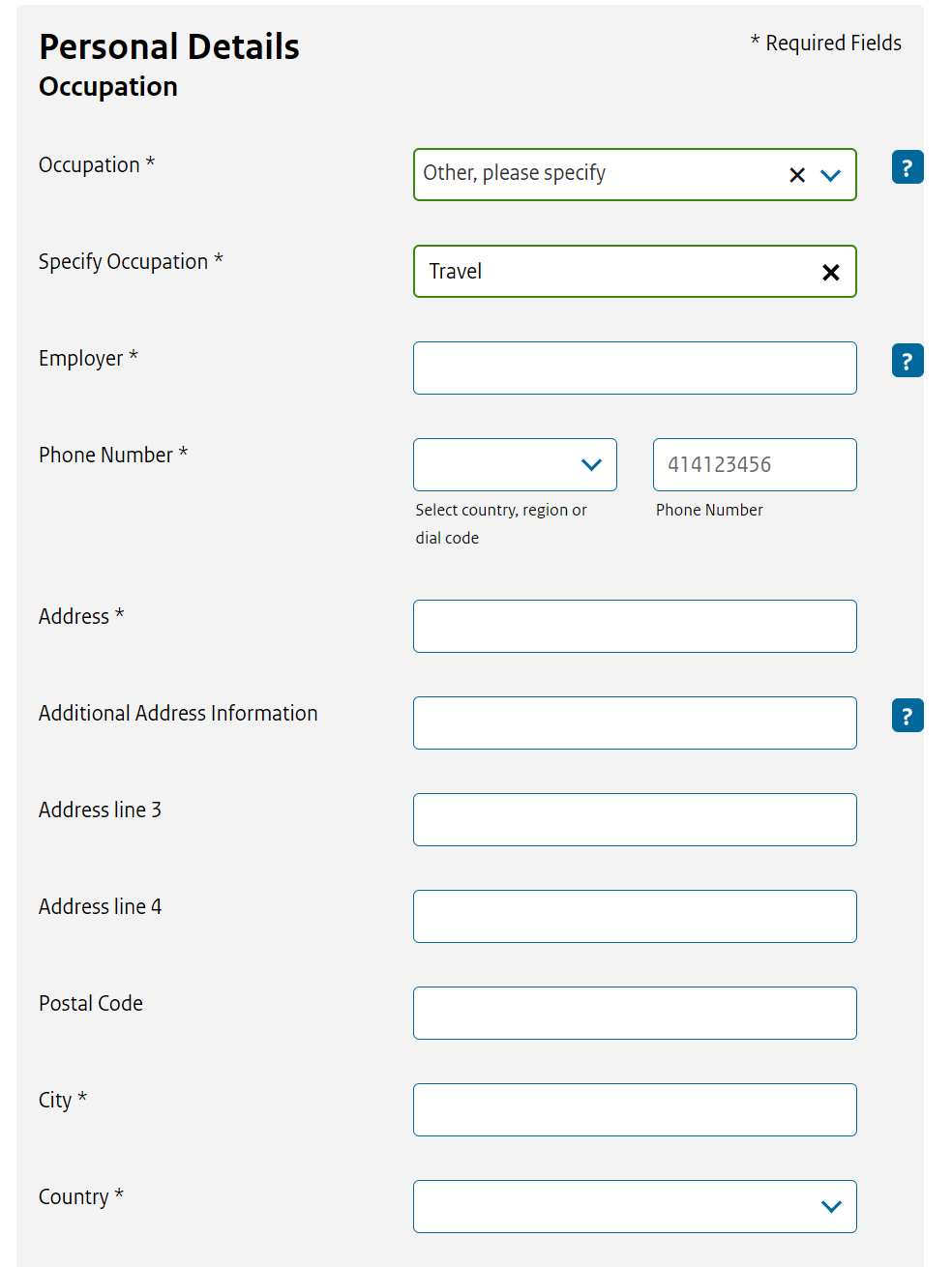Personal Details