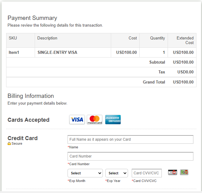 Payment Summary