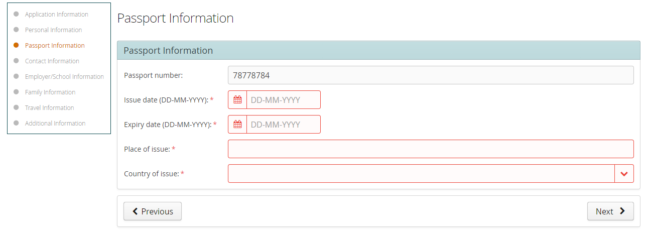 Personal Information