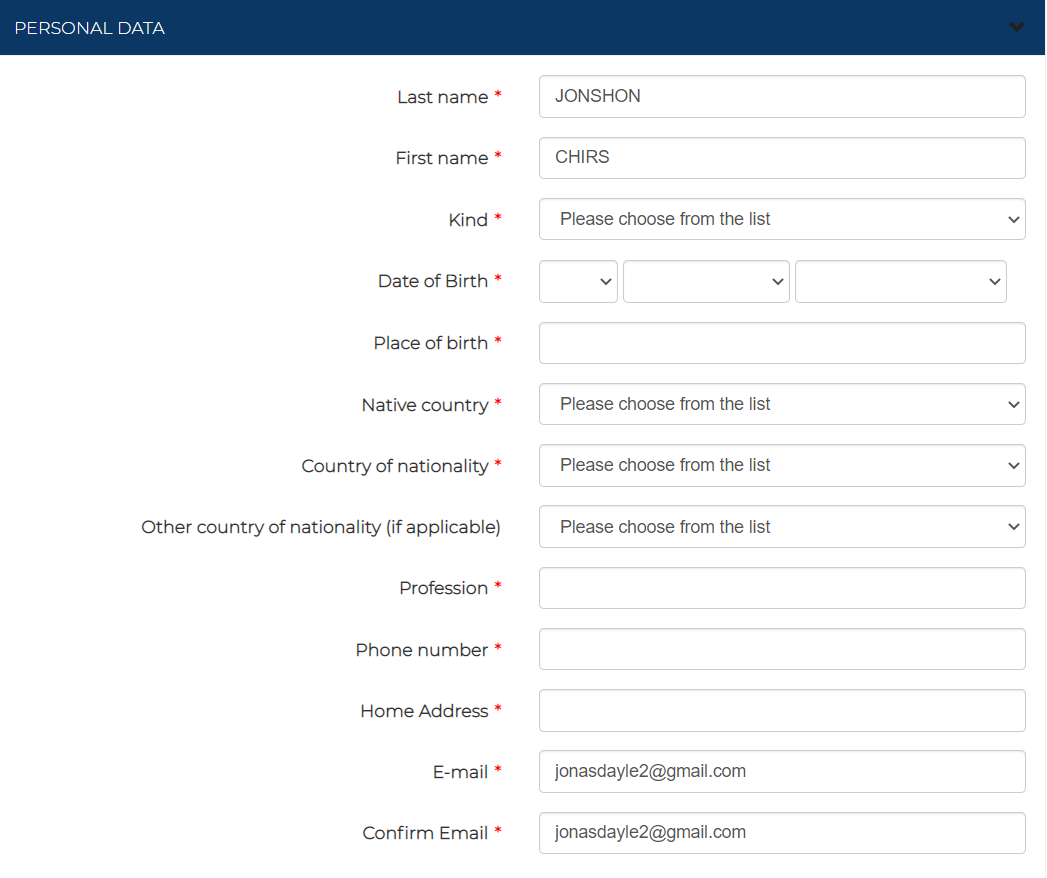 Personal Data