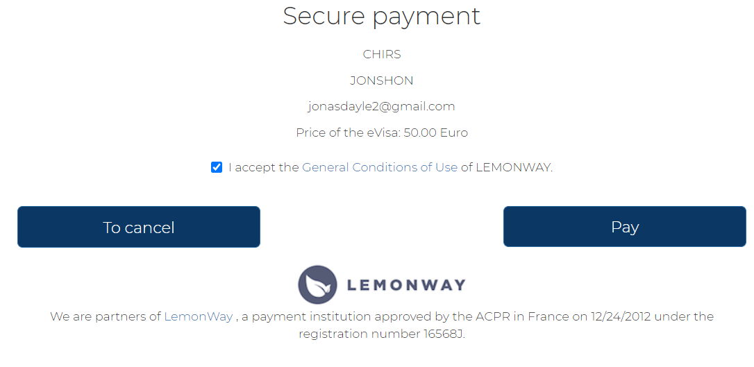 Secure payment