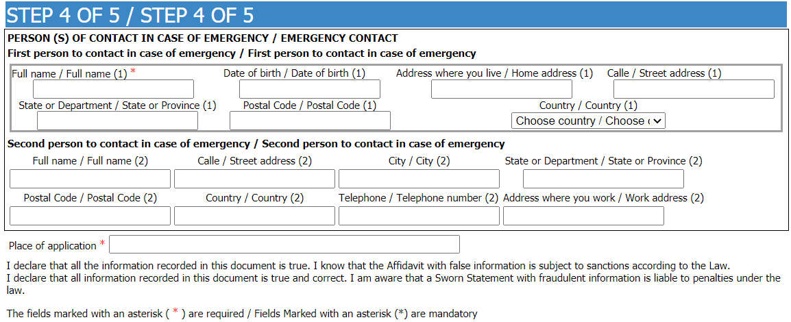 PERSONAL DATA / PERSONAL INFORMATION