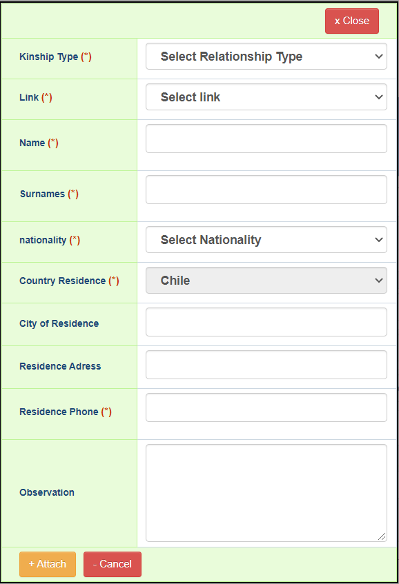 Contact in Chile