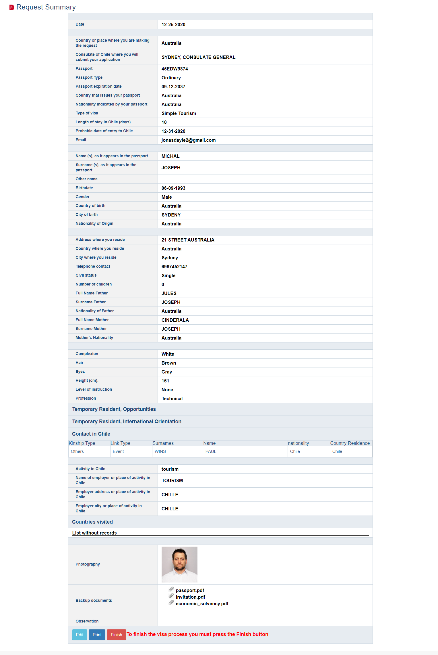 Request Summary