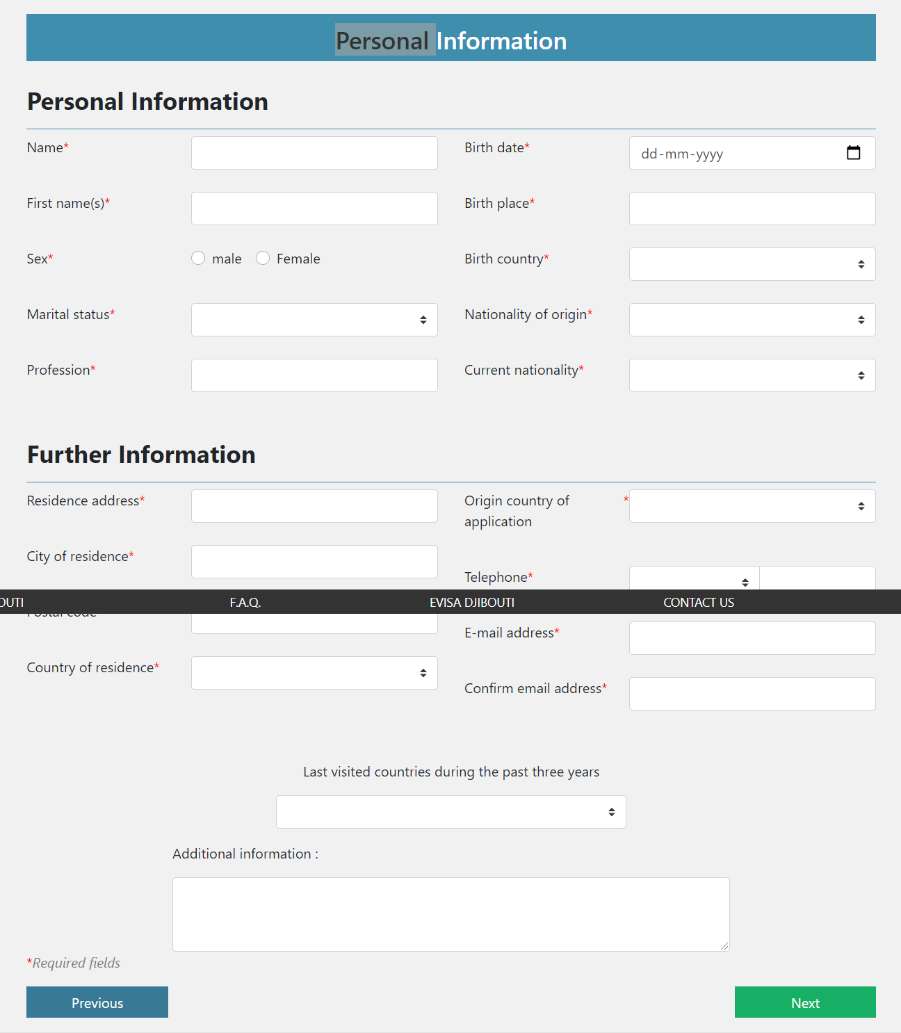 Personal Information