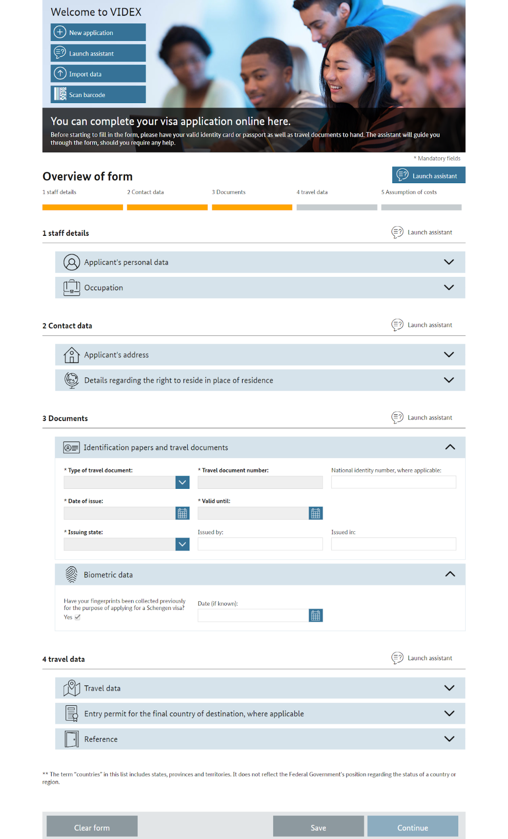 Visa Application for Germamy