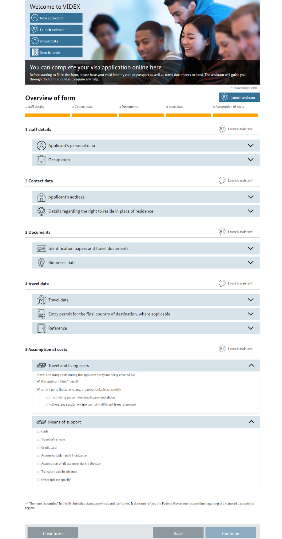 Visa Application for Germamy