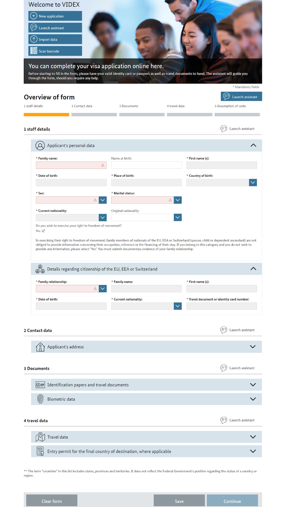 Visa Application for Germamy