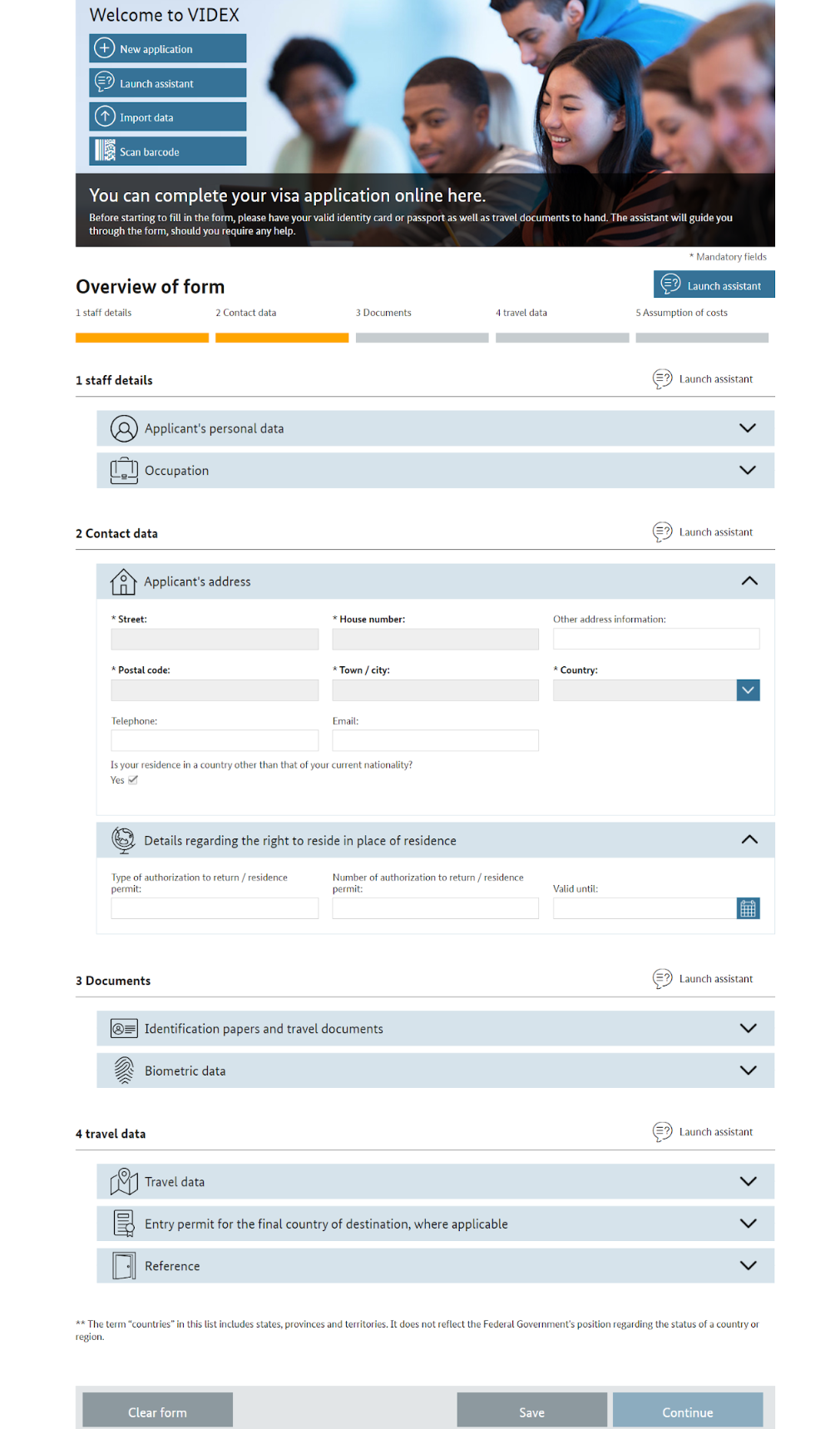 Visa Application for Germamy