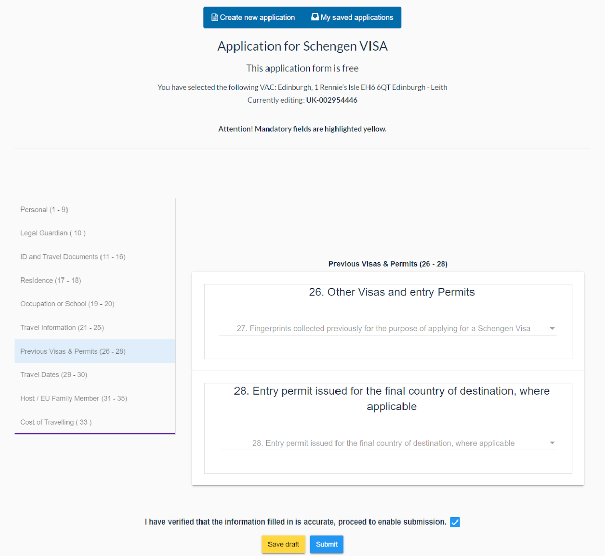 Guide for Requirements to Lodge Application Forms