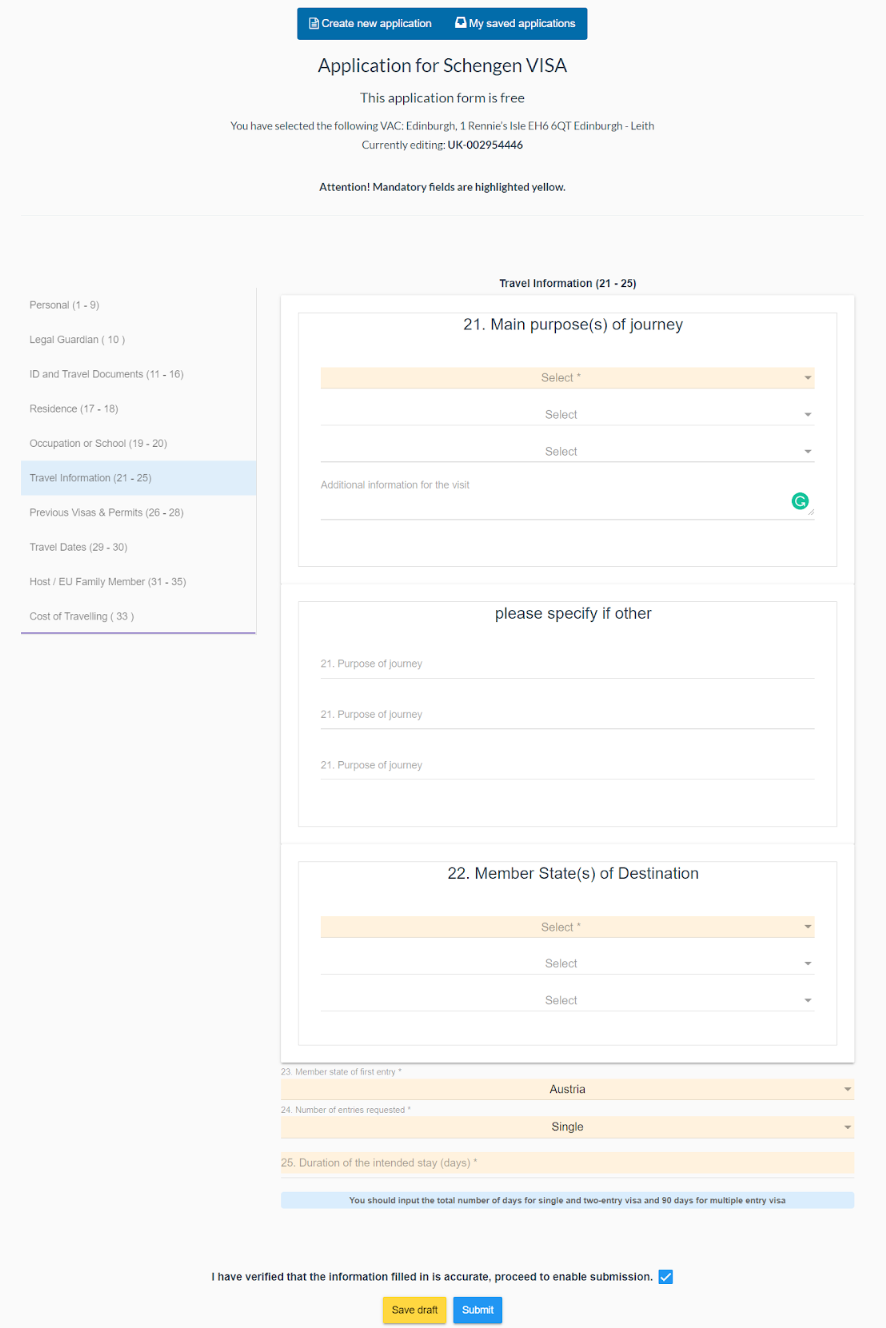 Guide for Requirements to Lodge Application Forms