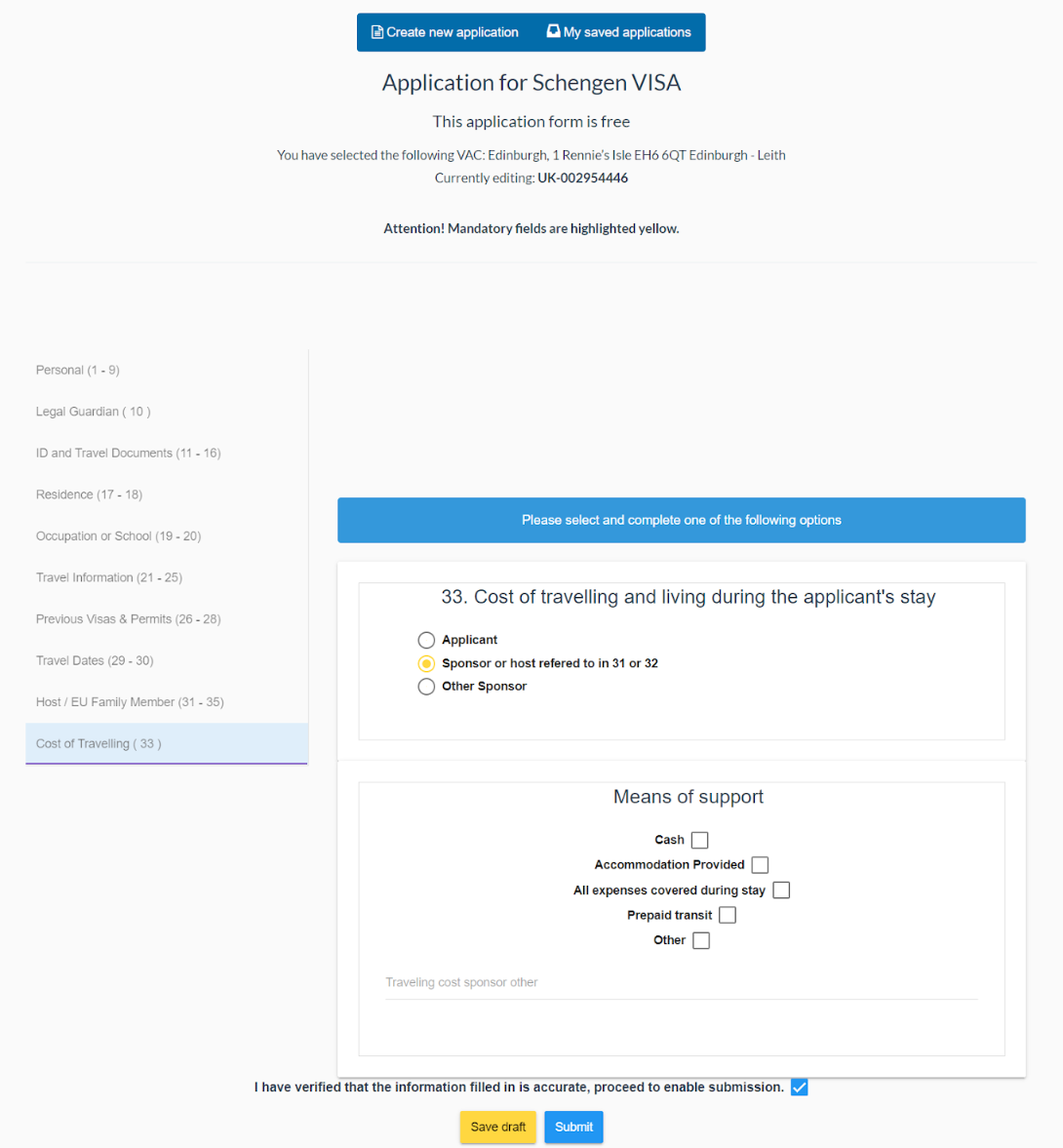 Guide for Requirements to Lodge Application Forms