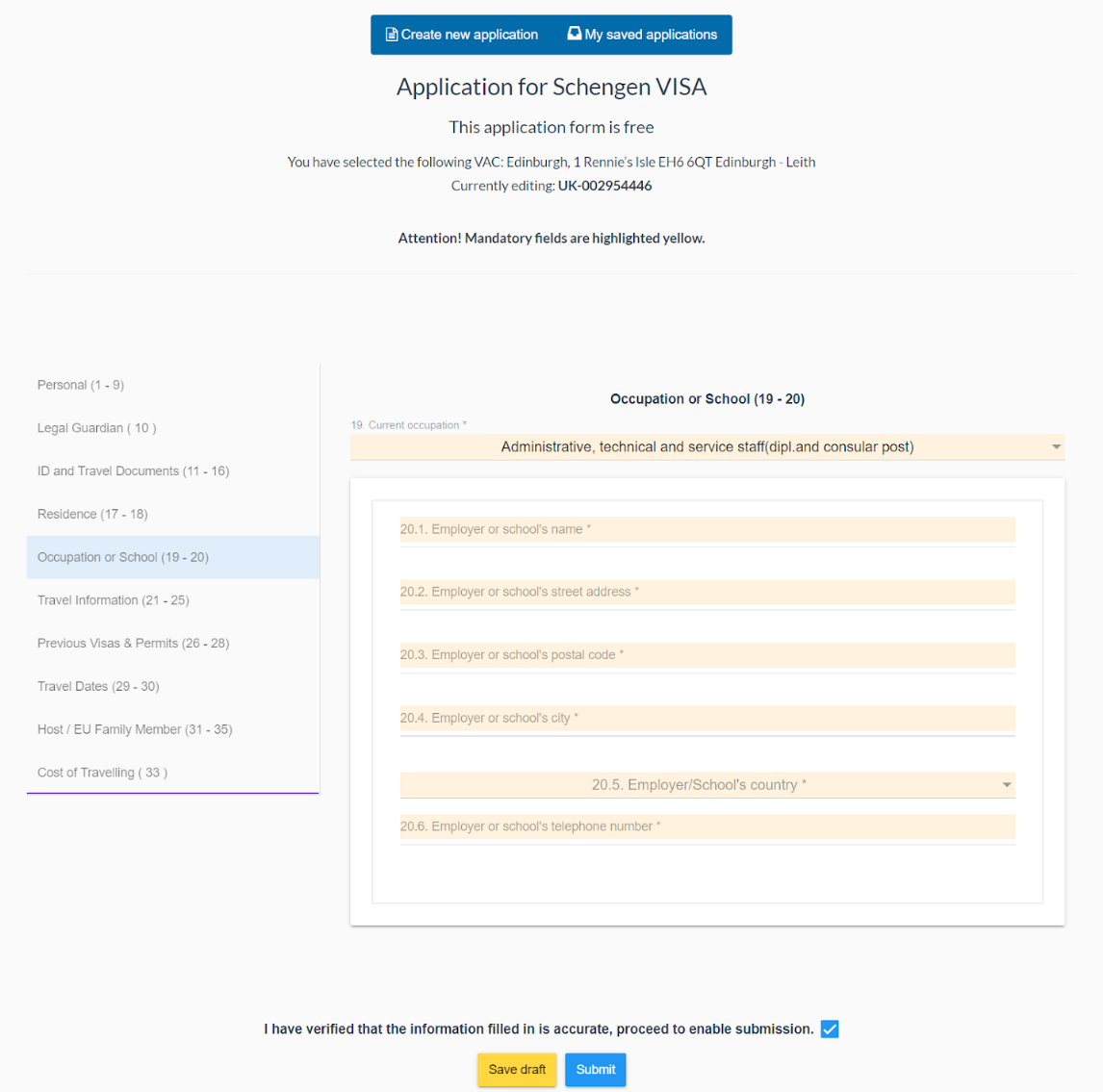 Guide for Requirements to Lodge Application Forms