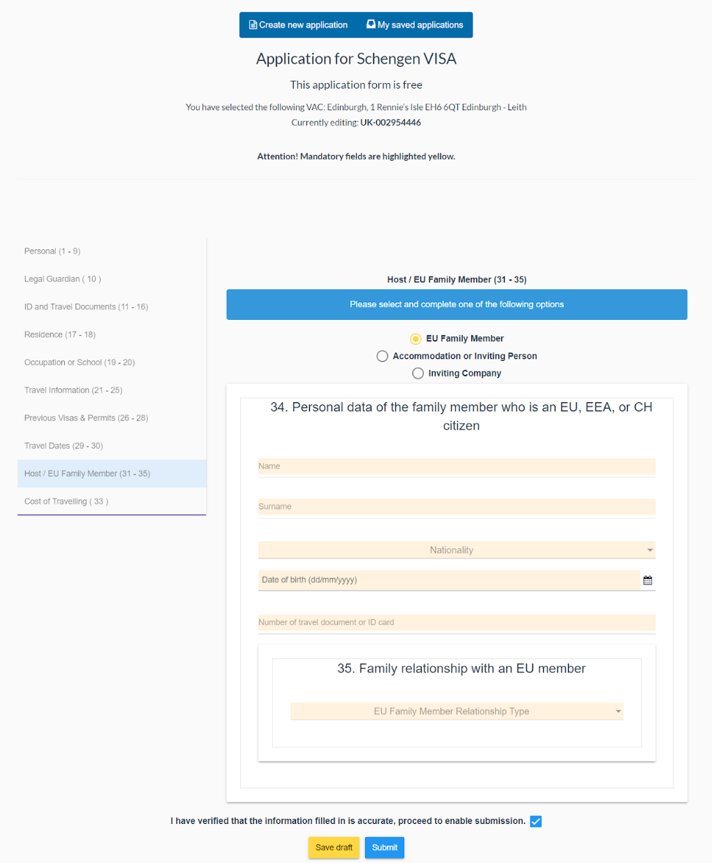 Guide for Requirements to Lodge Application Forms